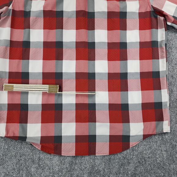Orvis Shirt Men XL Red Plaid Classic Short Sleeve Hiking Button Up Casual Pocket - Picture 14 of 16